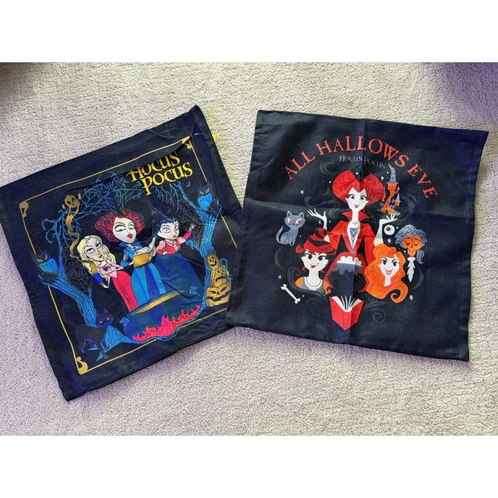 2 - HOCUS POCUS Throw Pillow Covers with Zipper 18